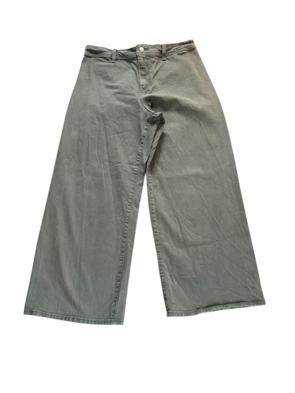 Women's Wide Leg High-Rise Pants in Olive Green